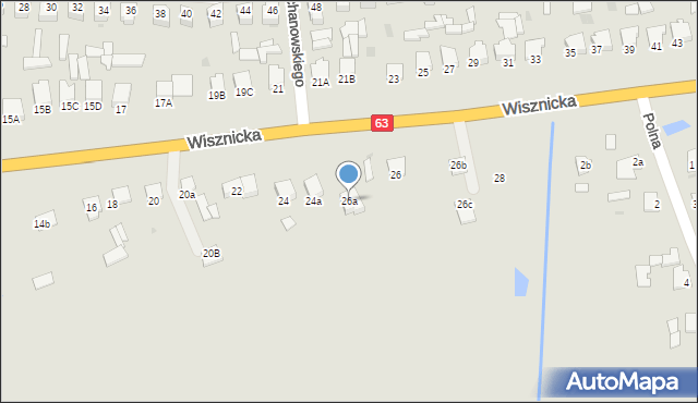 Radzyń Podlaski, Wisznicka, 26a, mapa Radzyń Podlaski