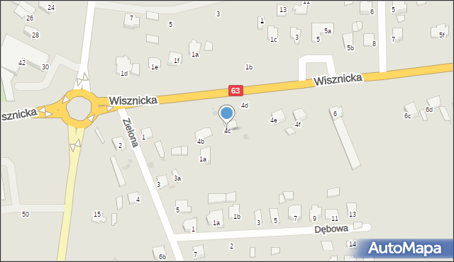 Radzyń Podlaski, Wisznicka, 4c, mapa Radzyń Podlaski