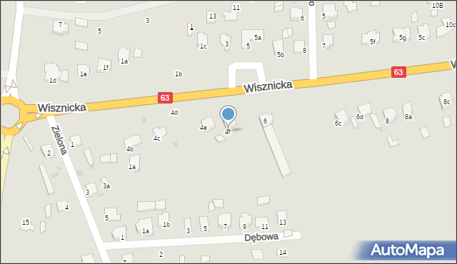 Radzyń Podlaski, Wisznicka, 4f, mapa Radzyń Podlaski