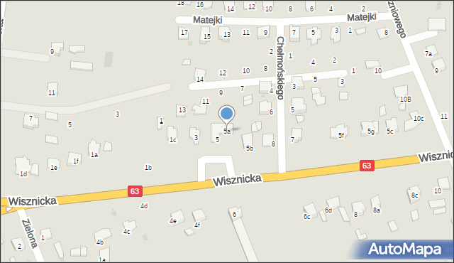 Radzyń Podlaski, Wisznicka, 5a, mapa Radzyń Podlaski