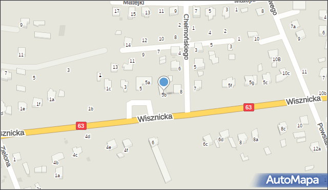 Radzyń Podlaski, Wisznicka, 5b, mapa Radzyń Podlaski