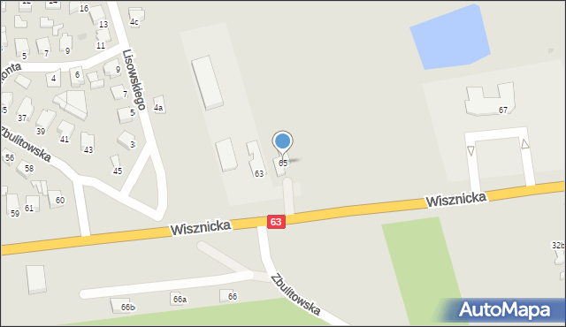 Radzyń Podlaski, Wisznicka, 65, mapa Radzyń Podlaski