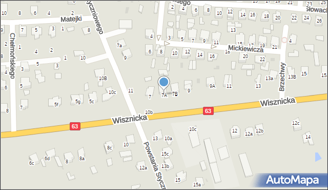 Radzyń Podlaski, Wisznicka, 7A, mapa Radzyń Podlaski