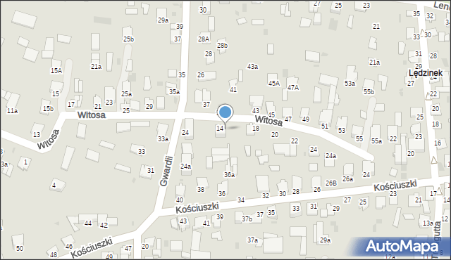 Radzyń Podlaski, Witosa Wincentego, 16, mapa Radzyń Podlaski