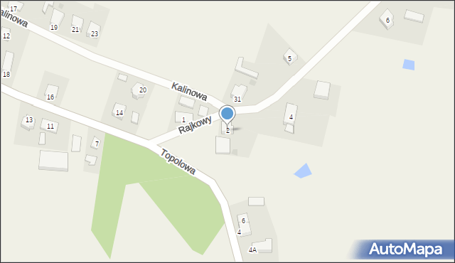 Rajkowy, Wierzbowa, 2, mapa Rajkowy