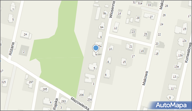 Rajszew, Wiosenna, 7, mapa Rajszew