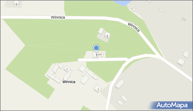 Rakoniewice Wieś, Winnica, 5, mapa Rakoniewice Wieś