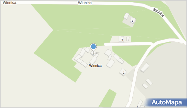 Rakoniewice Wieś, Winnica, 7, mapa Rakoniewice Wieś