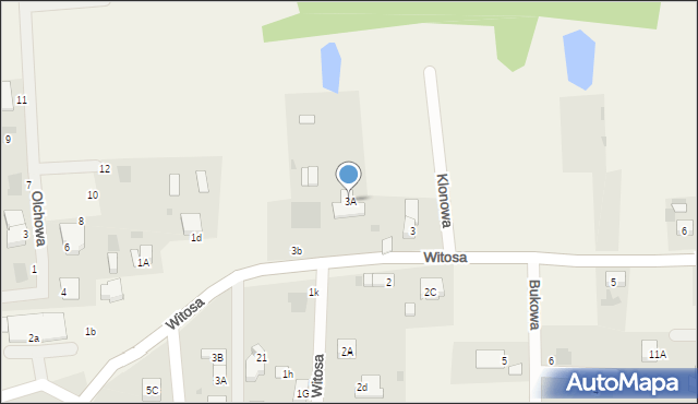 Raszówka, Witosa Wincentego, 3A, mapa Raszówka