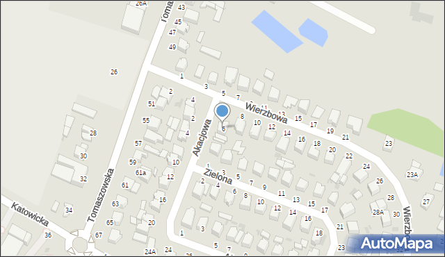 Rawa Mazowiecka, Wierzbowa, 6, mapa Rawa Mazowiecka