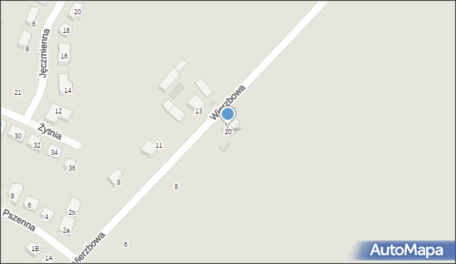 Reda, Wierzbowa, 10, mapa Reda