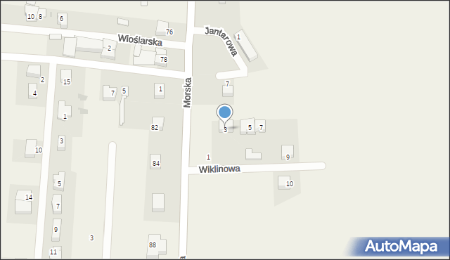 Rewa, Wiklinowa, 3, mapa Rewa