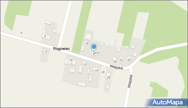 Rogowiec, Wiejska, 17, mapa Rogowiec