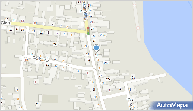 Rogoźno, Wielka Poznańska, 31, mapa Rogoźno