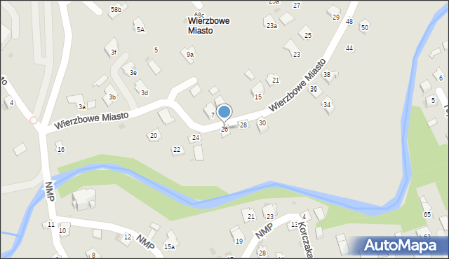 Ropczyce, Wierzbowe Miasto, 26, mapa Ropczyce