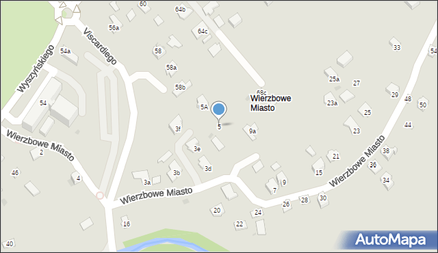 Ropczyce, Wierzbowe Miasto, 5, mapa Ropczyce