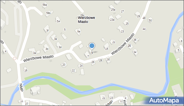 Ropczyce, Wierzbowe Miasto, 9, mapa Ropczyce