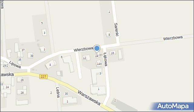 Roszkowo, Wierzbowa, 14, mapa Roszkowo