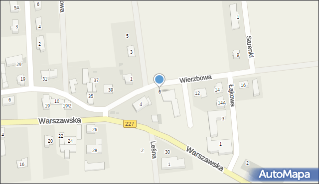 Roszkowo, Wierzbowa, 6, mapa Roszkowo