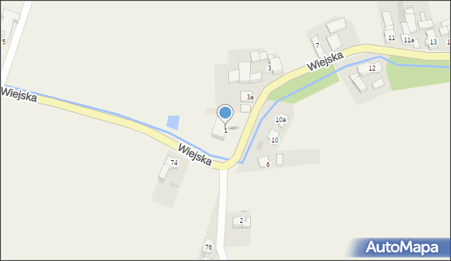 Roszowice, Wiejska, 1, mapa Roszowice