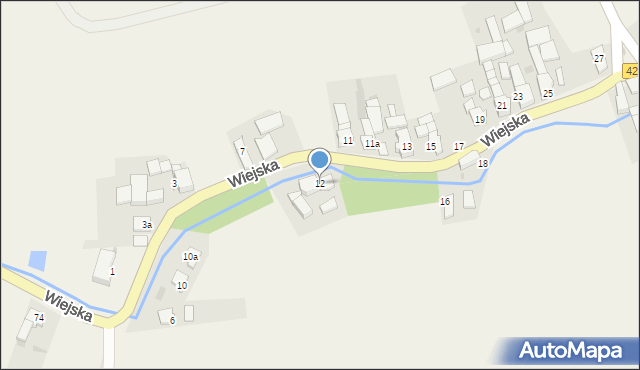 Roszowice, Wiejska, 12, mapa Roszowice