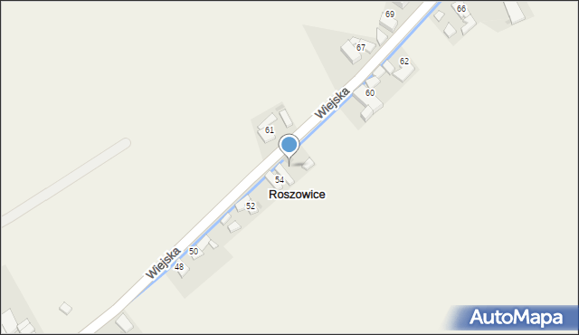 Roszowice, Wiejska, 56, mapa Roszowice