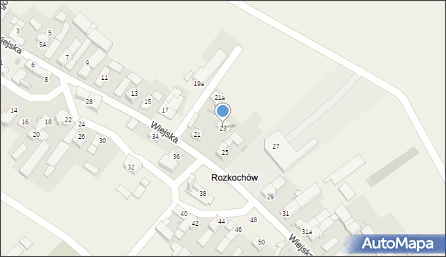 Rozkochów, Wiejska, 23, mapa Rozkochów