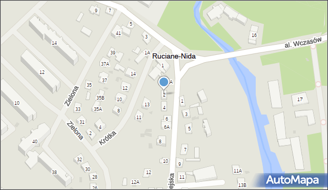 Ruciane-Nida, Wiejska, 2, mapa Ruciane-Nida
