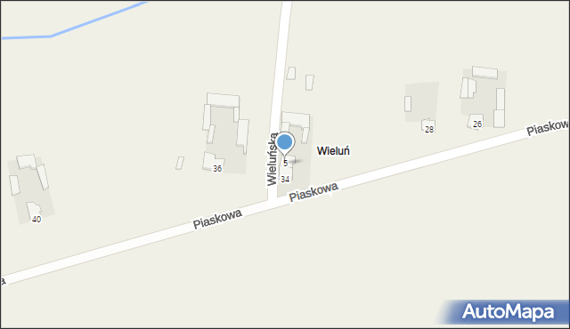 Rudno, Wieluńska, 5, mapa Rudno