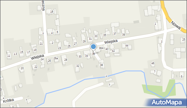 Rudyszwałd, Wiejska, 36, mapa Rudyszwałd