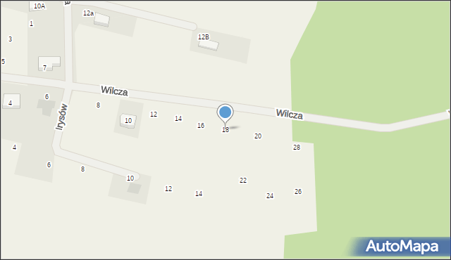 Rurzyca, Wilcza, 18, mapa Rurzyca