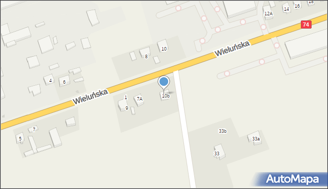 Rusiec, Wieluńska, 11a, mapa Rusiec