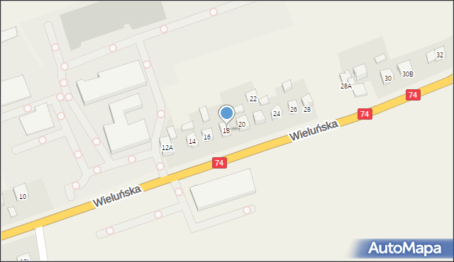 Rusiec, Wieluńska, 18, mapa Rusiec