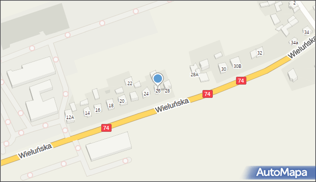 Rusiec, Wieluńska, 26, mapa Rusiec