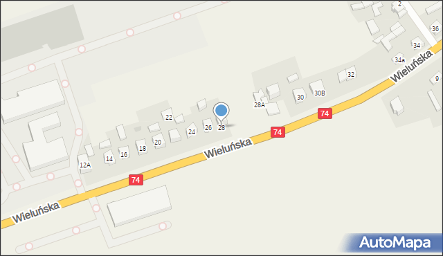 Rusiec, Wieluńska, 28, mapa Rusiec