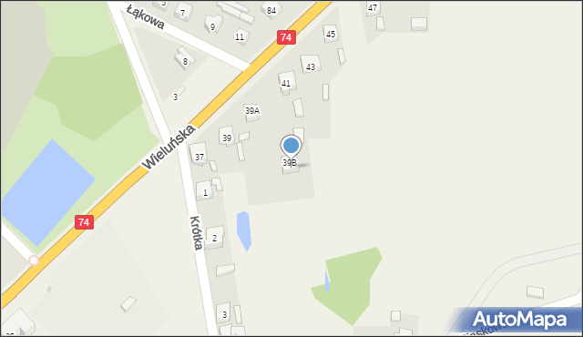 Rusiec, Wieluńska, 41a, mapa Rusiec