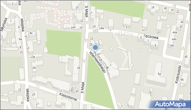 Rybnik, Wieniawskiego Henryka, 1, mapa Rybnika