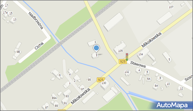 Rybnik, Wielopolska, 1, mapa Rybnika