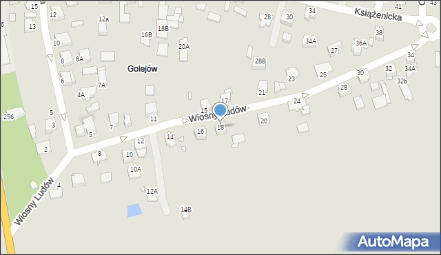 Rybnik, Wiosny Ludów, 18, mapa Rybnika