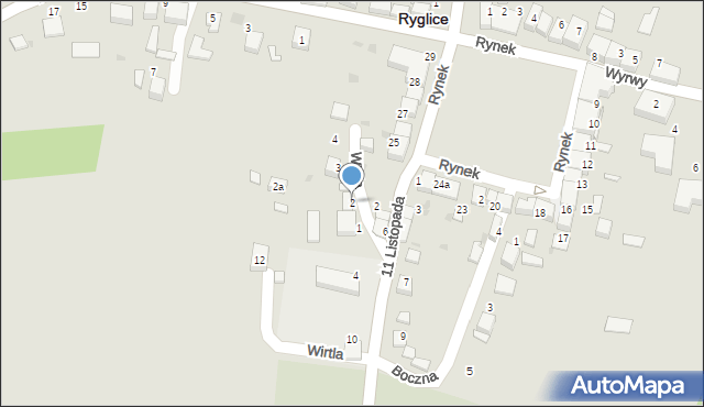 Ryglice, Wirtla, 2, mapa Ryglice