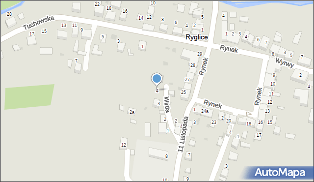 Ryglice, Wirtla, 4, mapa Ryglice