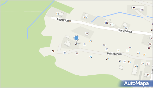 Rymanów-Zdrój, Widokowa, 28, mapa Rymanów-Zdrój