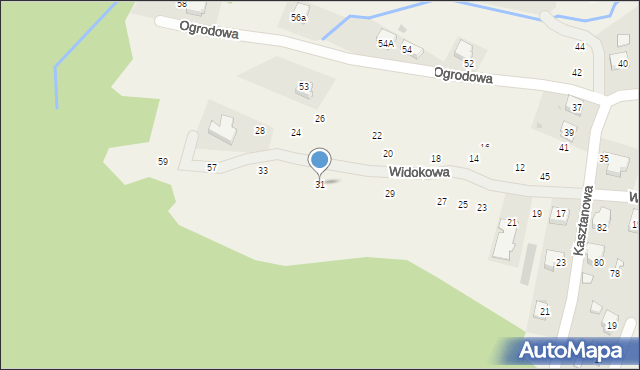 Rymanów-Zdrój, Widokowa, 31, mapa Rymanów-Zdrój