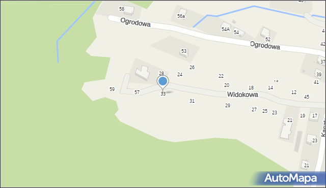 Rymanów-Zdrój, Widokowa, 33, mapa Rymanów-Zdrój