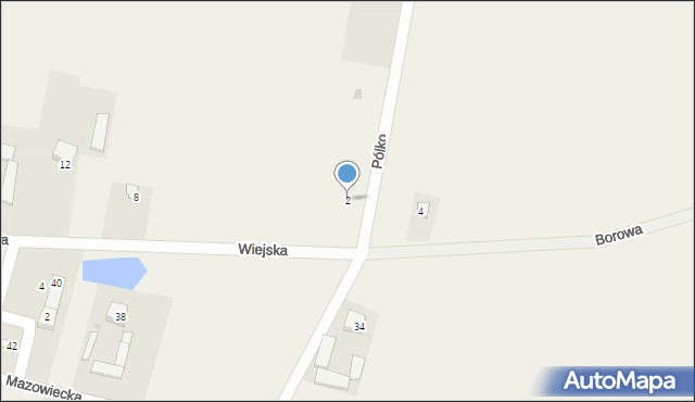 Rzakta, Wiejska, 2, mapa Rzakta