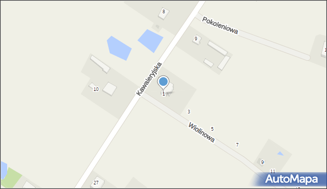 Rzekuń, Wiolinowa, 1, mapa Rzekuń