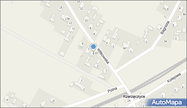 Rzerzęczyce, Witkowska, 5, mapa Rzerzęczyce