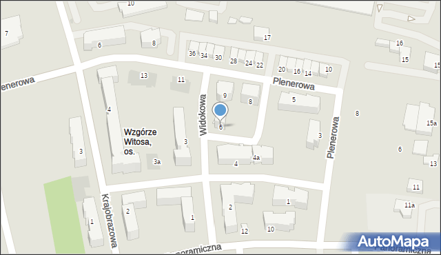 Rzeszów, Widokowa, 6, mapa Rzeszów