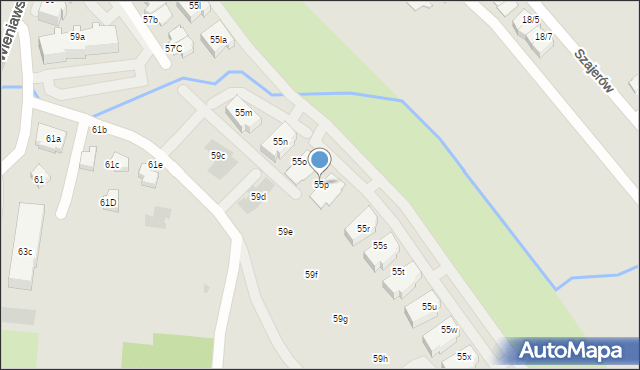 Rzeszów, Wieniawskiego Henryka, 55p, mapa Rzeszów