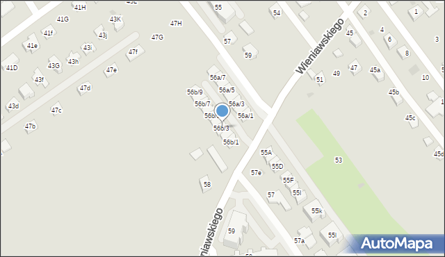Rzeszów, Wieniawskiego Henryka, 56b/3, mapa Rzeszów